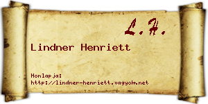 Lindner Henriett névjegykártya